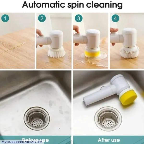 5-in-1 Electric Spin Scrubber – Multi-functional Automatic Cleaning Brush