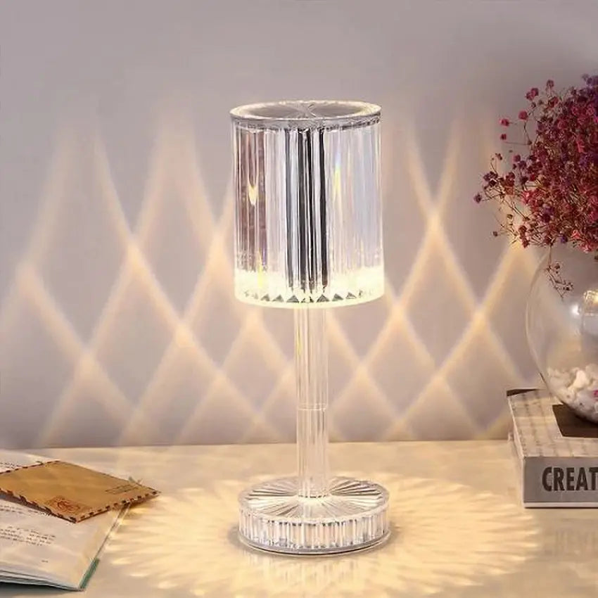 16 Colors Rose Touch Crystal Desk Lamp